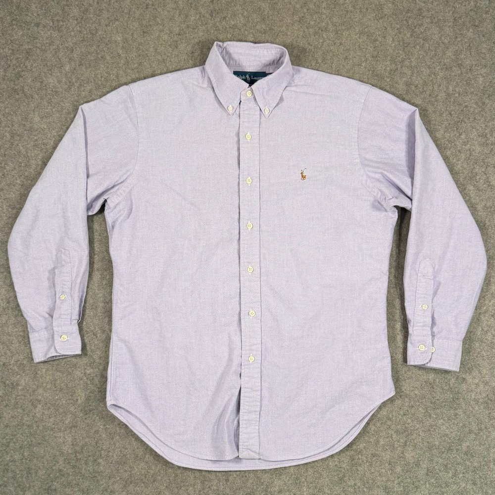 Ralph Lauren Classic Fit Blue Long Sleeve Button Up Dress Shirt Men's Size 15.5